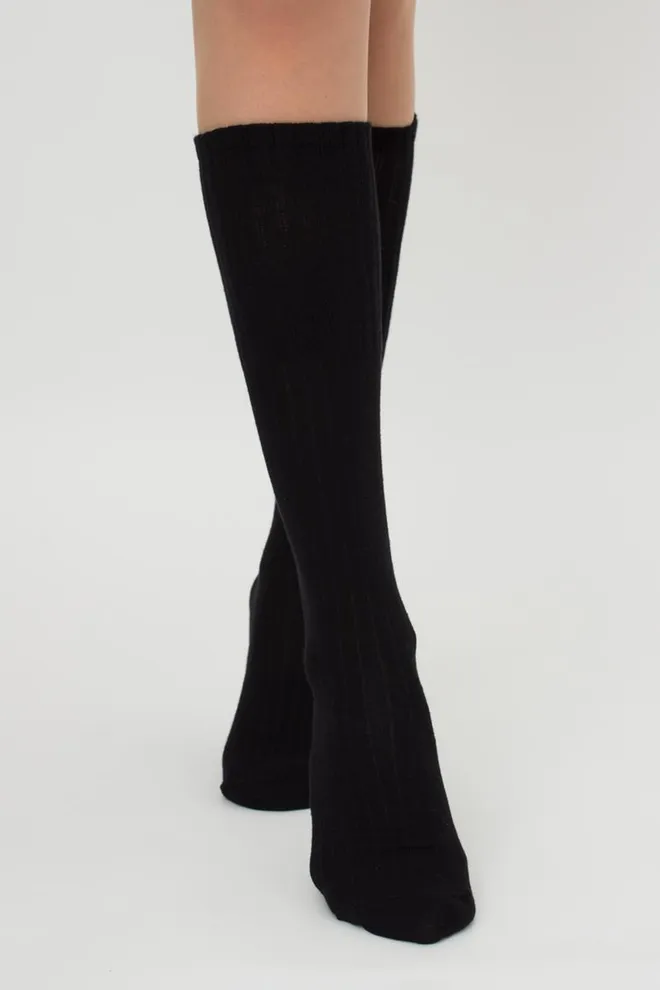 Гольфы женские хлопковые в рубчик Wg1 Strong Rib Classic Giulia (black)