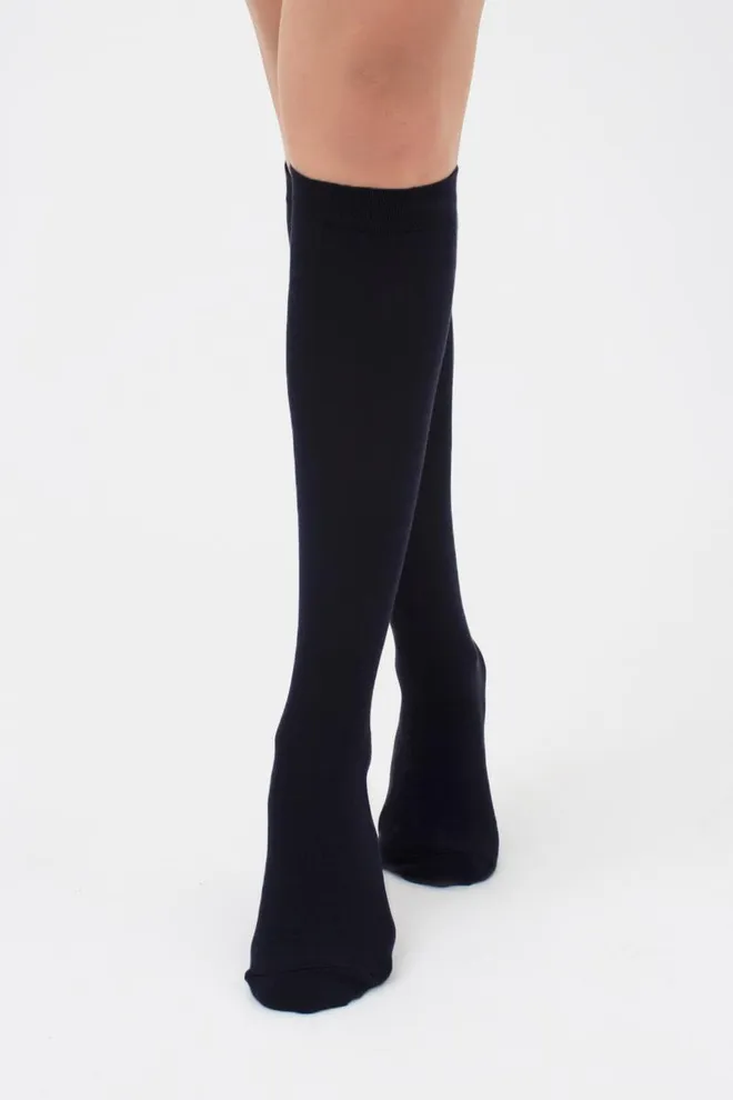 Гольфы ботфорты хлопковые с надписью WG1 TEXT 001 Giulia (black)