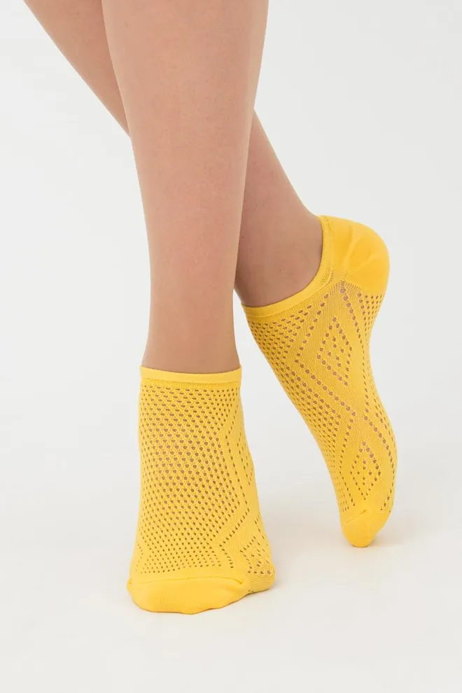 Шкарпетки жіночі класичні ажурні WS0 AIR PA 004 Giulia (daffodil), жовтий
