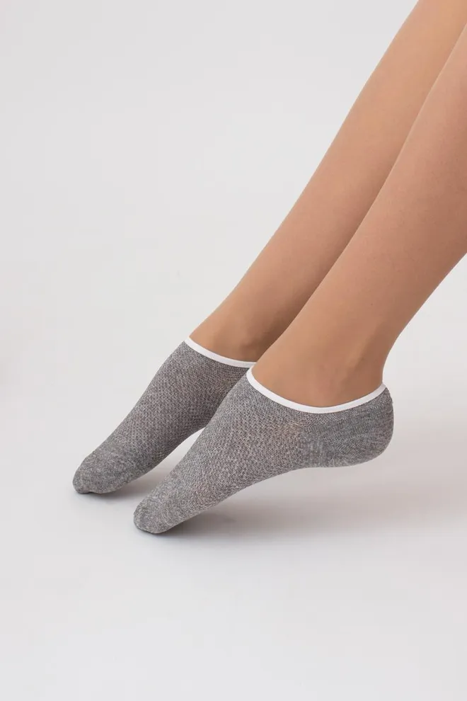 Носки следки женские WS0 AIR PA MELANGE 001 Giulia (melange), серый