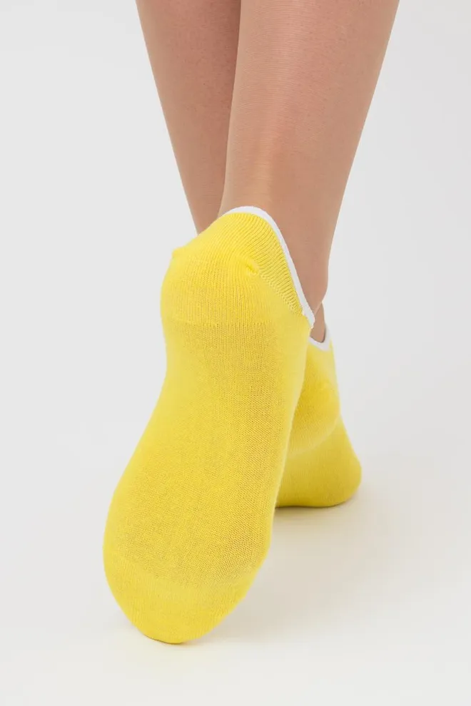 Женские носки следки Ws0 classic Giulia (light yellow)