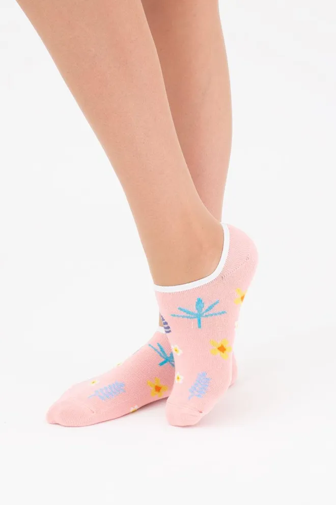 Носки женские невидимые Ws0 tropic 003 Giulia (geranium)