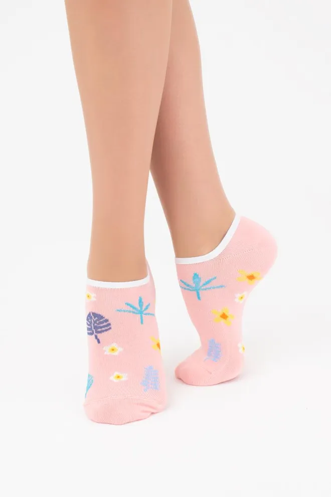 Носки женские невидимые Ws0 tropic 003 Giulia (geranium)