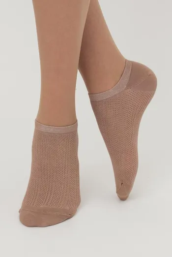 Носки женские классические ажурные WS1 AIR 010 Giulia (chantarel), бежевый