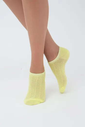 Носки женские классические ажурные WS1 AIR 010 Giulia (lemon), желтый