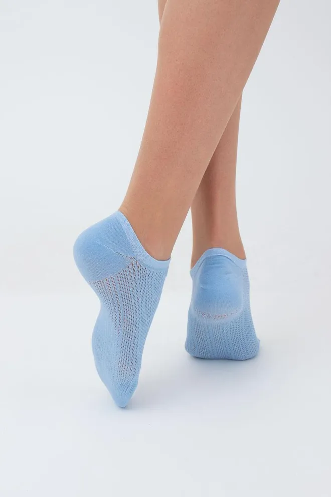 Носки женские классические ажурные WS1 AIR 010 Giulia (baby blue), голубой