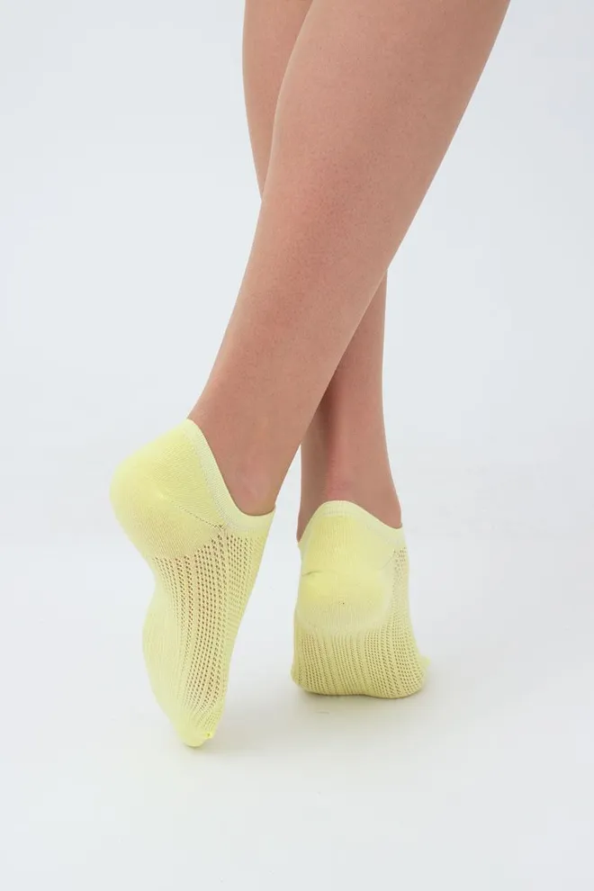 Носки женские классические ажурные WS1 AIR 010 Giulia (lemon), желтый