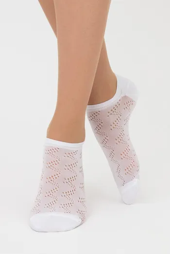 Носки женские невидимые c ажурным рисунком спортивные WS1 Air Pa 001 Giulia (bianco)