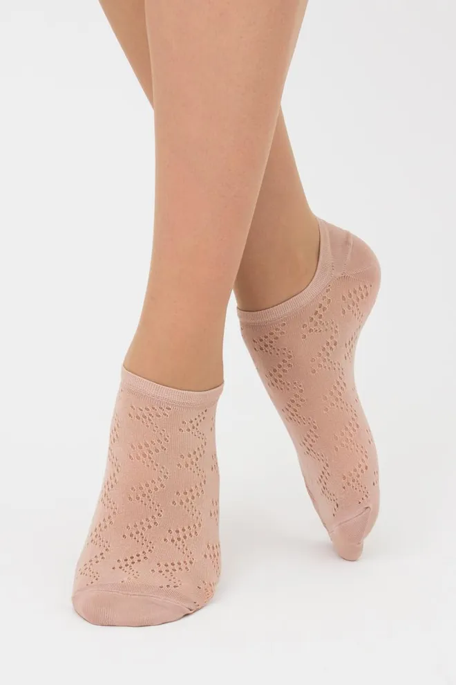 Носки женские невидимые c ажурным рисунком спортивные WS1 Air Pa 001 Giulia (nude)