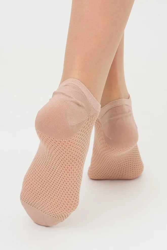 Носки женские невидимые c ажурным рисунком спортивные WS1 Air Pa 002 Giulia (nude)
