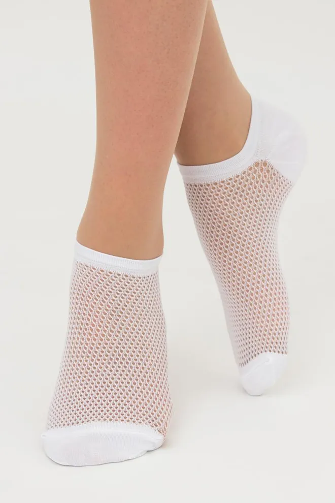 Носки женские невидимые c ажурным рисунком спортивные WS1 Air Pa 002 Giulia (bianco)