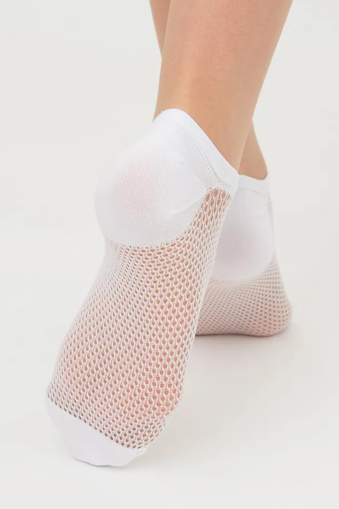 Носки женские невидимые c ажурным рисунком спортивные WS1 Air Pa 002 Giulia (bianco)