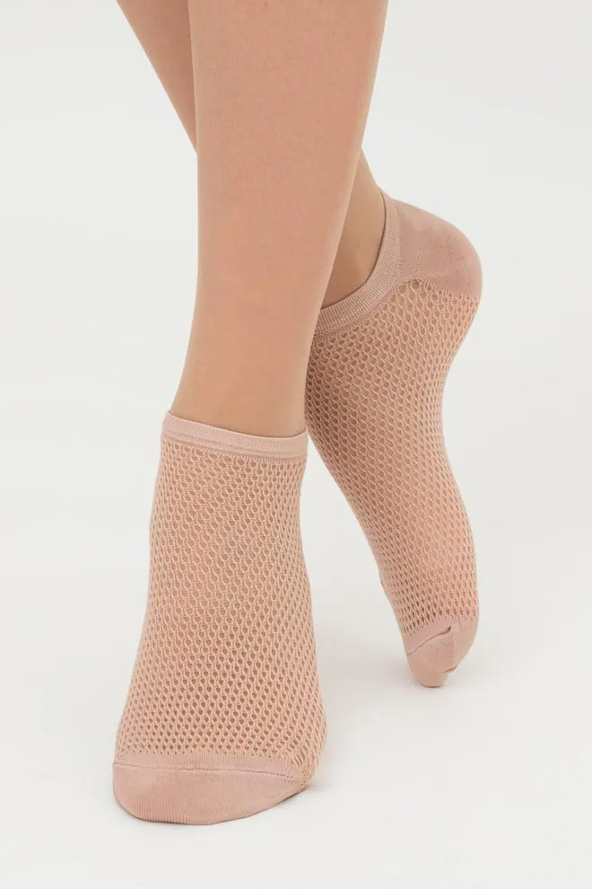 Носки женские невидимые c ажурным рисунком спортивные WS1 Air Pa 002 Giulia (nude)