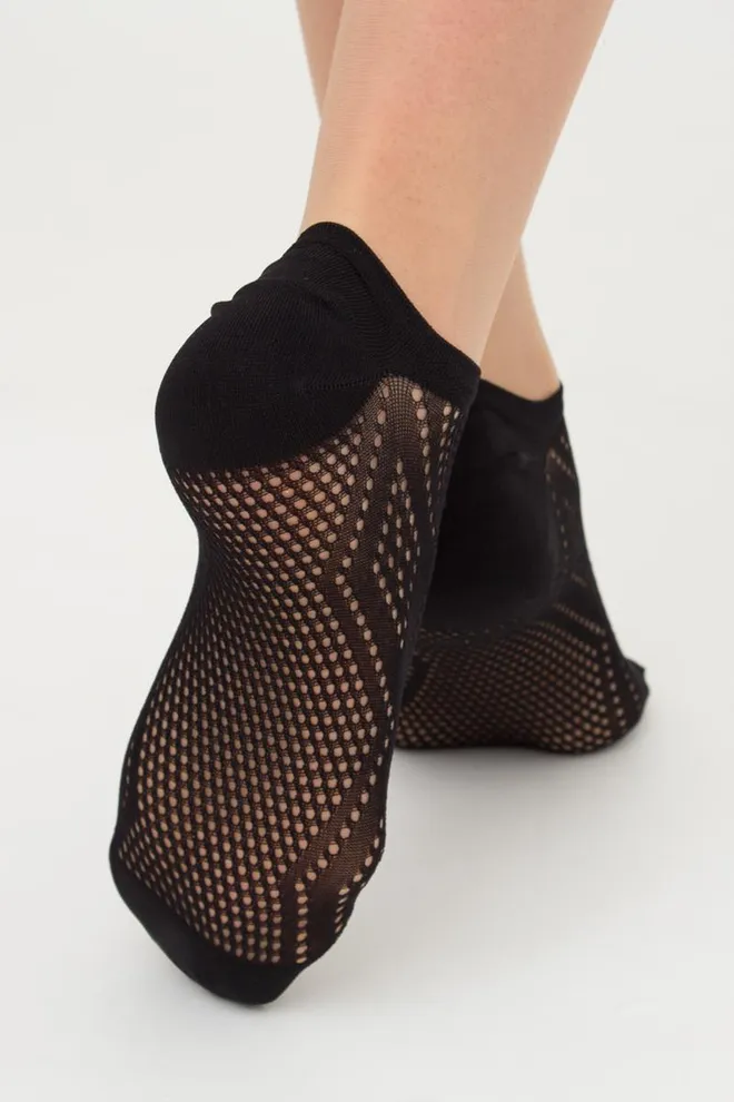 Носки женские невидимые c ажурным рисунком спортивные WS1 Air Pa 005 Giulia (nero)