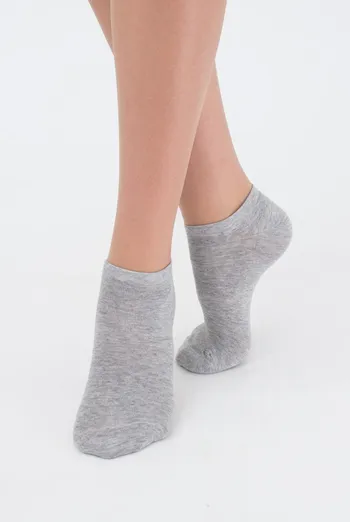 Носки женские короткие Ws1 classic Giulia 2 пары (light grey melange)