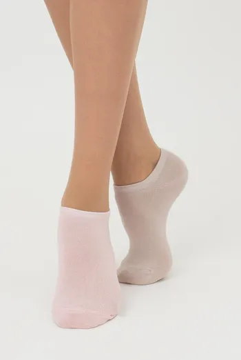 Носки женские короткие Ws1 classic Giulia 2 пары (moonlight/blushing bride)