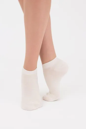 Носки женские короткие Ws1 classic Giulia 2 пары (panna), белый Носки женские короткие Ws1 classic Giulia 2 пары (panna), белый