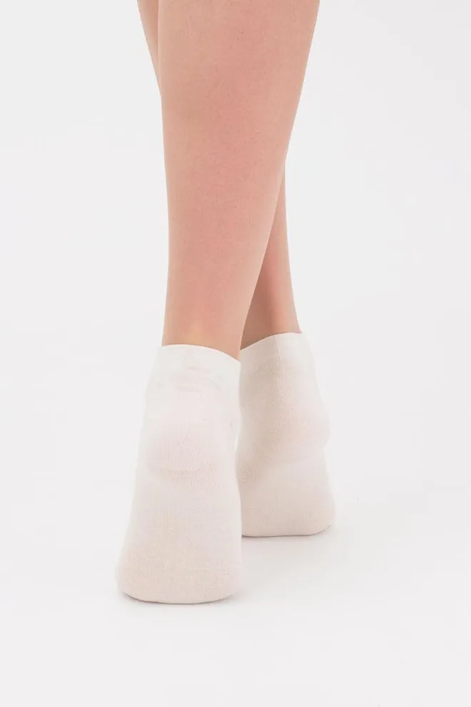 Шкарпетки жіночі короткі Ws1 classic Giulia 2 пари (panna), білий