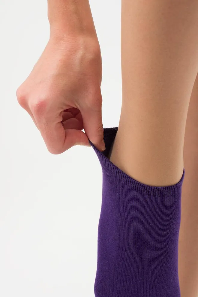 Носки женские короткие Ws1 classic Giulia 2 пары (violet indigo/silver melange)