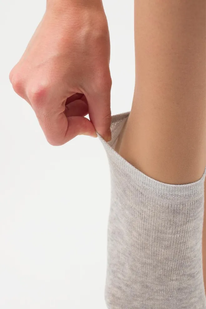 Носки женские короткие Ws1 classic Giulia 2 пары (violet indigo/silver melange)