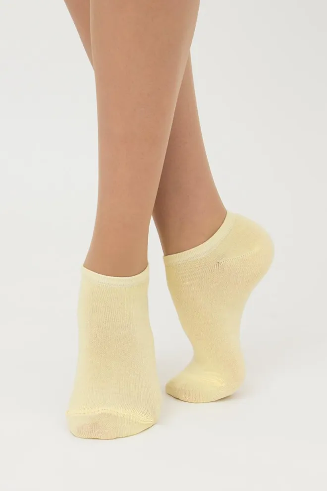 Носки женские короткие Ws1 classic Giulia 2 пары (pastel turquoise/light yellow)