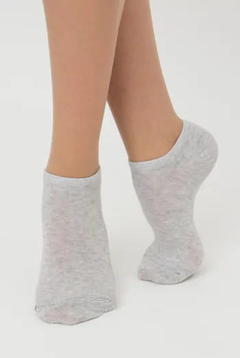 Женские короткие носки из хлопка Ws1 Classic Giulia (silver melange)