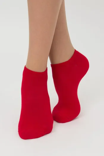 Женские короткие носки из хлопка Ws1 Classic Giulia (red)