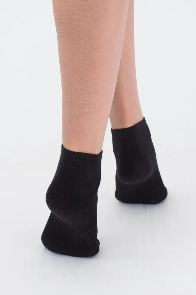 Женские короткие носки из хлопка Ws1 Classic Giulia (black)