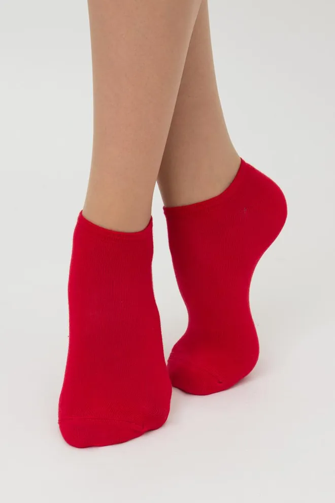 Женские короткие носки из хлопка Ws1 Classic Giulia (red)