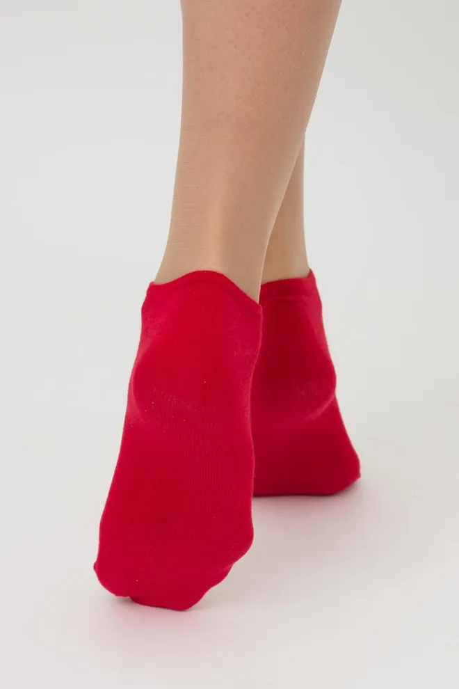 Женские короткие носки из хлопка Ws1 Classic Giulia (red)