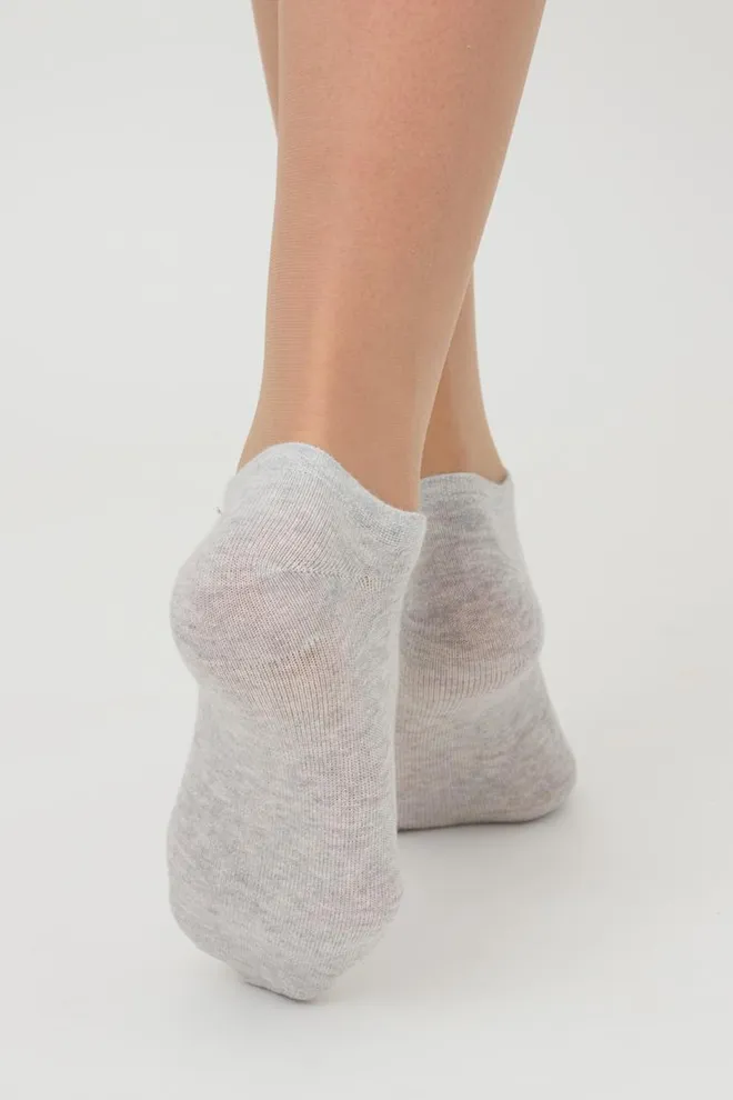 Женские короткие носки из хлопка Ws1 Classic Giulia (silver melange)