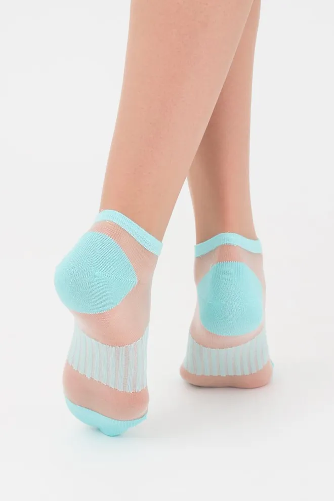 Шкарпетки жіночі короткі WS1 cristal 028 Giulia (light mint)