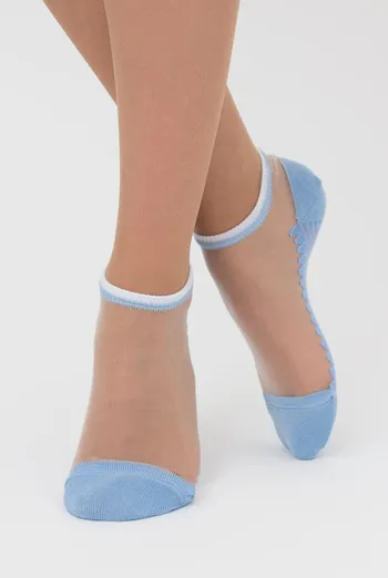 Носки женские короткие Ws1 cristal 029 Giulia (baby blue)