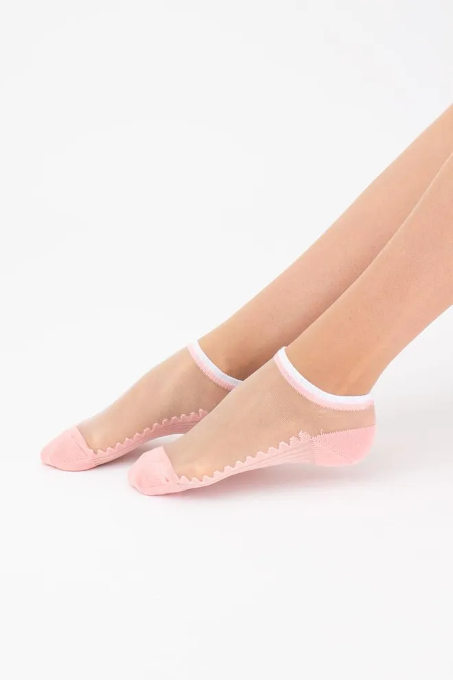 Носки женские короткие Ws1 cristal 029 Giulia (geranium)