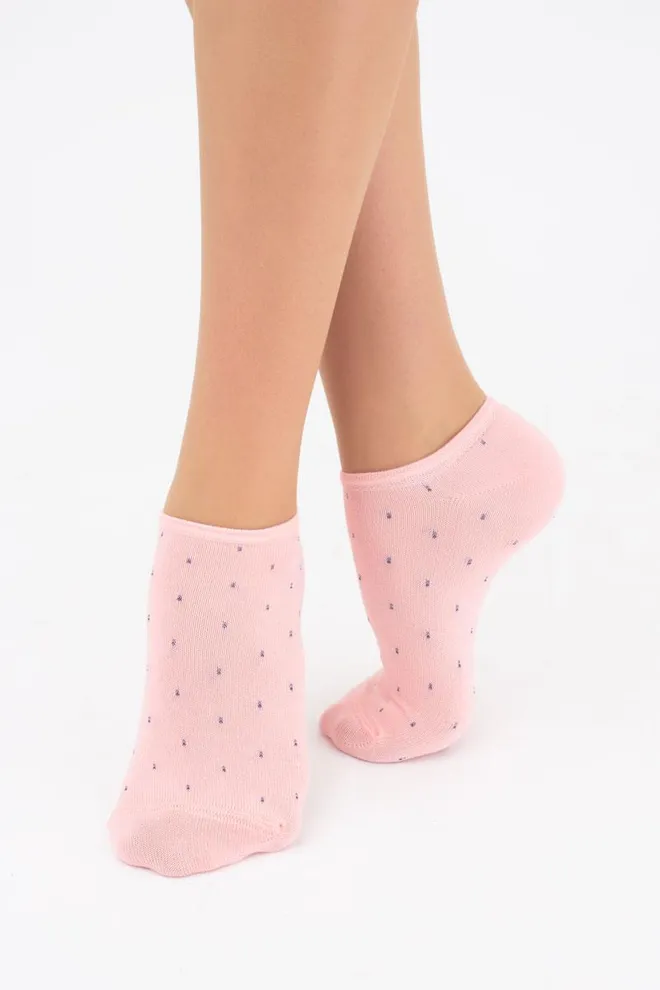 Носки женские невидимые WS1 fashion 046 + WS1 lurex 009 Giulia 2 пары (white/geranium)