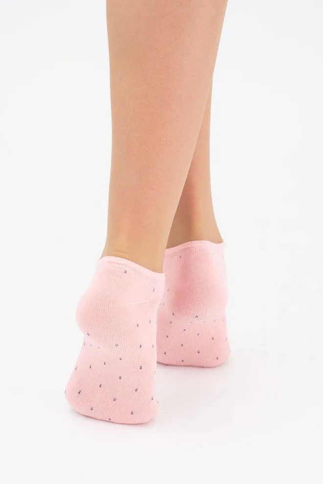 Носки женские невидимые WS1 fashion 046 + WS1 lurex 009 Giulia 2 пары (white/geranium)