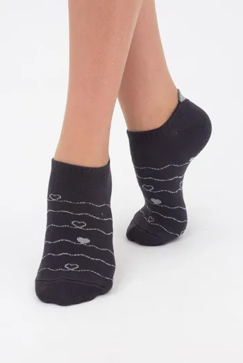 Носки женские короткие Ws1 lurex 003 Giulia (iron) Носки женские короткие Ws1 lurex 003 Giulia (iron)