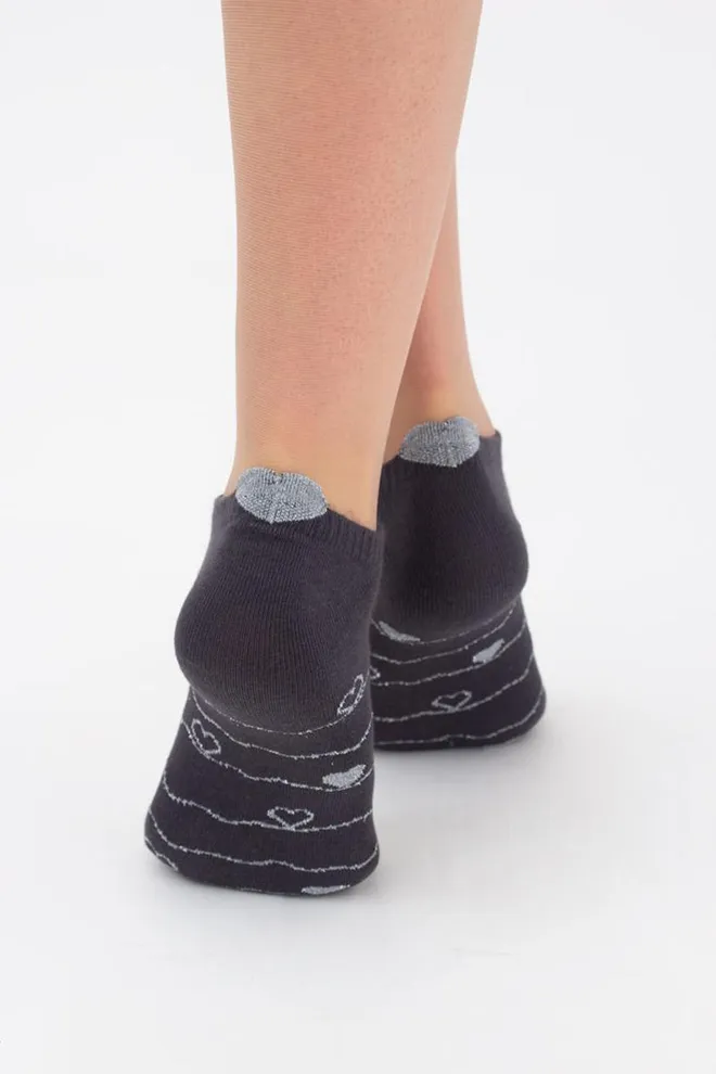 Носки женские короткие Ws1 lurex 003 Giulia (iron)
