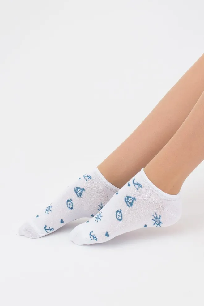 Носки женские невидимые Ws1 marine 008 Giulia (bianco)