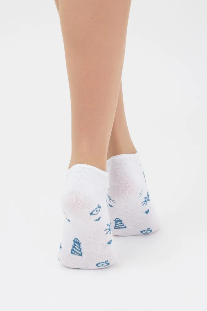 Носки женские невидимые Ws1 marine 008 Giulia (bianco)