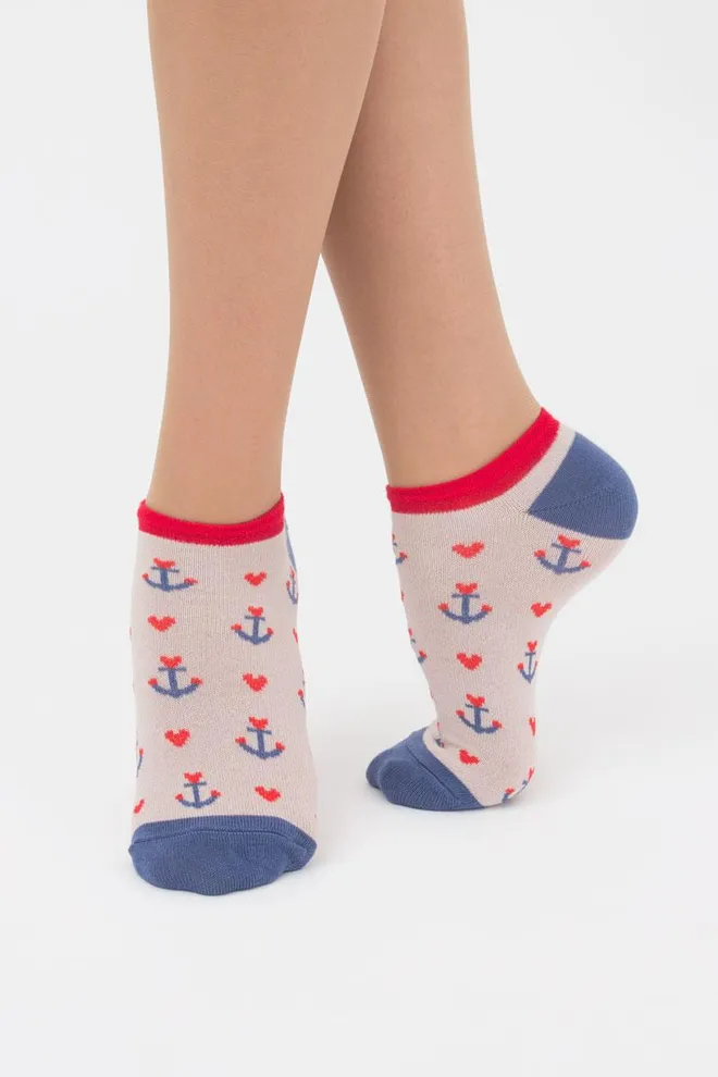 Носки женские невидимые Ws1 marine 009 Giulia (moonlight), бежевый