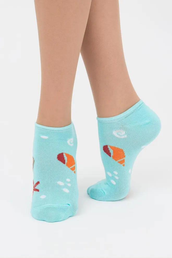 Носки женские невидимые Ws1 marine 010 Giulia (light mint)