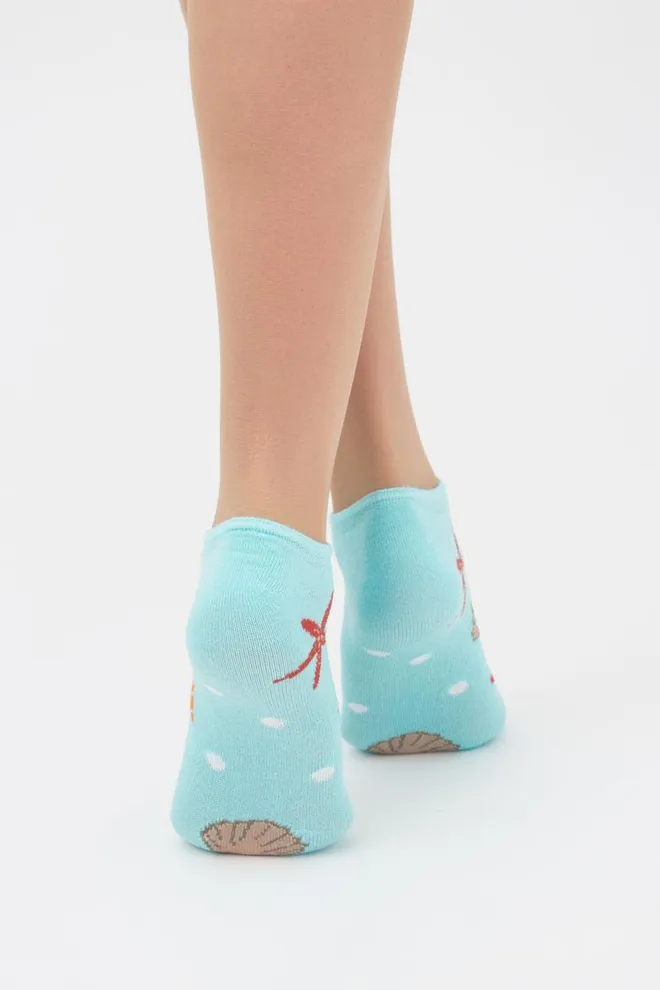 Носки женские невидимые Ws1 marine 010 Giulia (light mint)