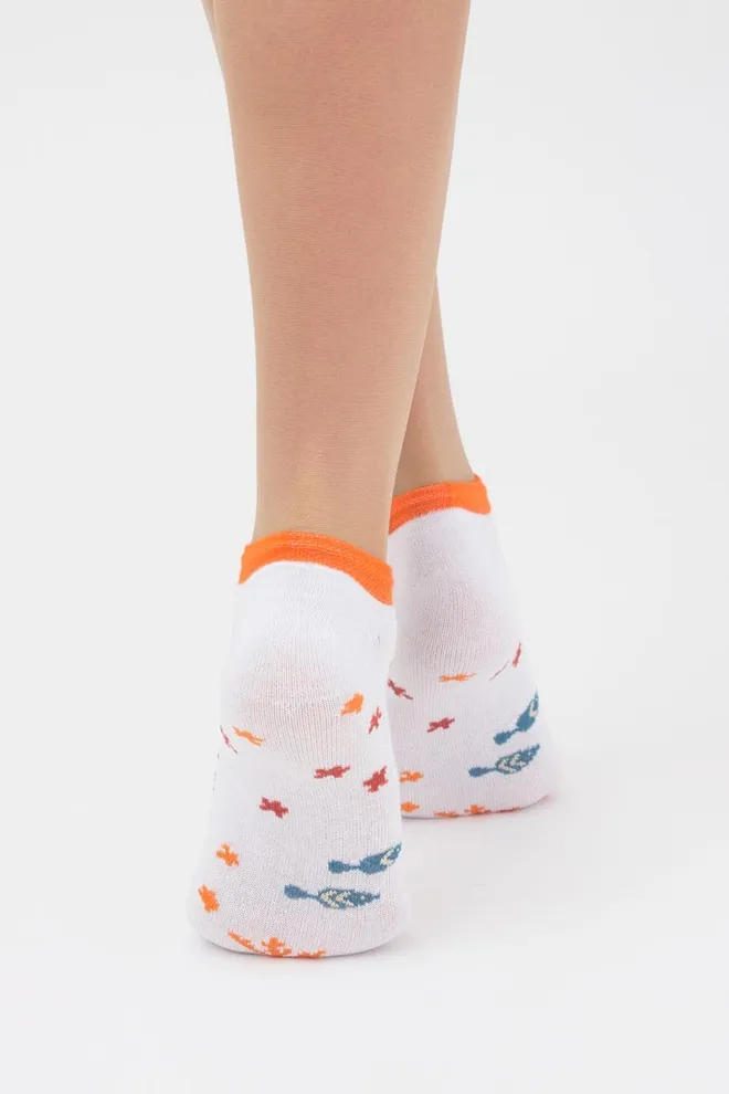 Носки женские невидимые Ws1 marine 011 Giulia (bianco), белый