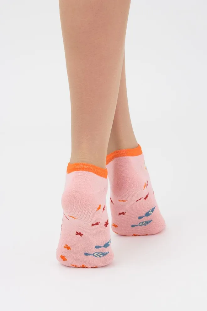 Носки женские невидимые Ws1 marine 011 Giulia (geranium), розовый