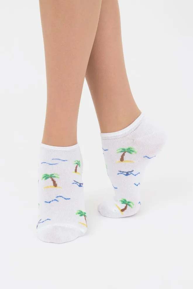 Носки женские невидимые WS0 MARINE 012 Giulia (bianco), белый