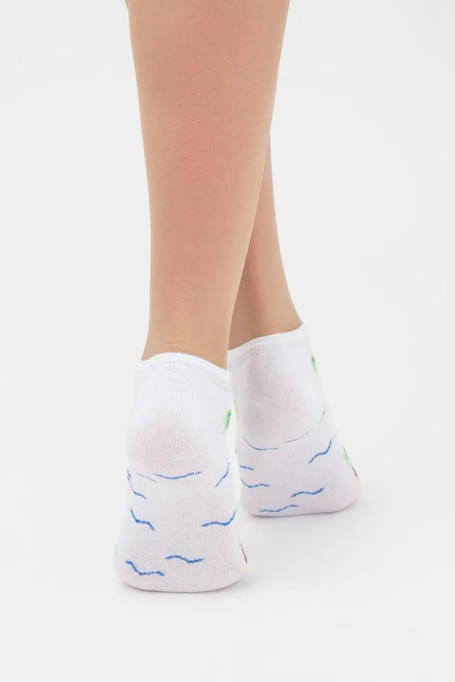 Носки женские невидимые WS0 MARINE 012 Giulia (bianco), белый