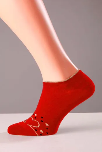 WS1 PREMIUM LUREX 001 Укороченные женские носки с люрексом TM GIULIA (red) WS1 PREMIUM LUREX 001 Укороченные женские носки с люрексом TM GIULIA (red)
