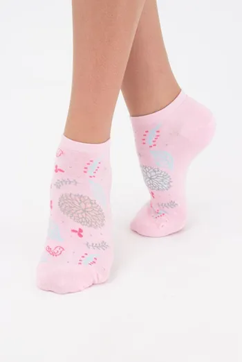 Носки женские короткие Ws1 premium lurex 003 Giulia (pearl)