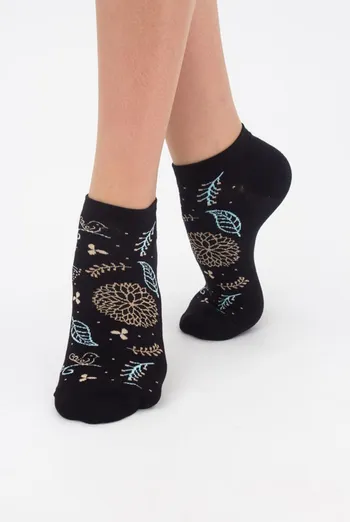 Носки женские короткие Ws1 premium lurex 003 Giulia (nero) Носки женские короткие Ws1 premium lurex 003 Giulia (nero)